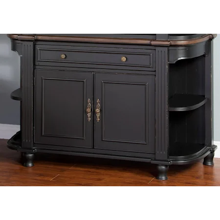 Two-Tone Demilune Buffet